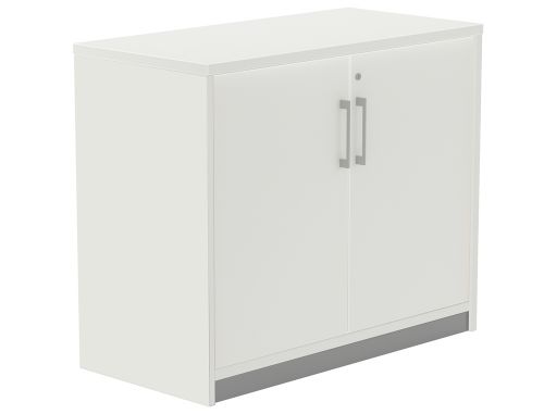 Armario rocada com uma prateleira e duas portas inteiras serie store 78x90x45 cm acabamento aw04 aluminio/branco , Rocada , 63581 , 8427951060532